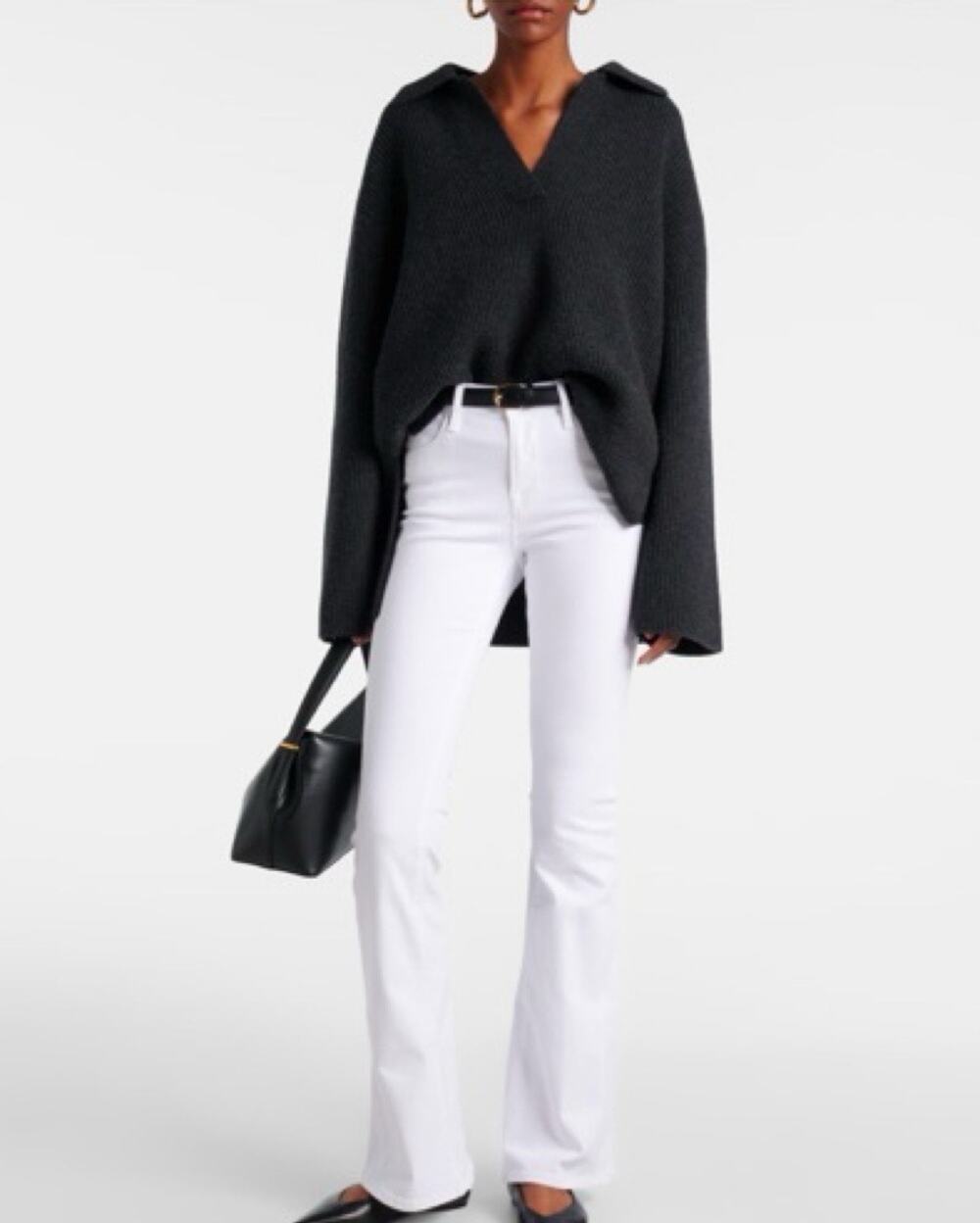 FRAME Le High Flare Jeans Blanc White High Rise Flare Size 23